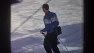Vermont USA (1962): Watching A Man Downhill Skiing On A Beautiful Winter Day
