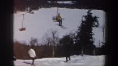 Vermont USA (1962): Ski Resort In Full Operation On Typical Winter Day With