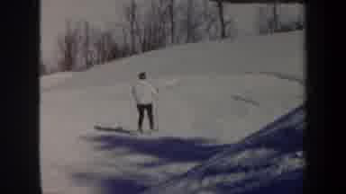 Vermont USA (1962): Skiers Skiing Downhill