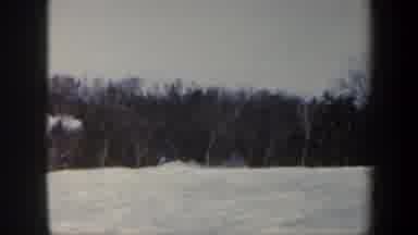 Vermont USA (1962): Fast Downhill Snow Skier Narrowly Avoids Collision With