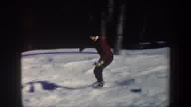 Vermont USA (1962): Snow Skiing Winter Time One Person Fell Down Having Fun