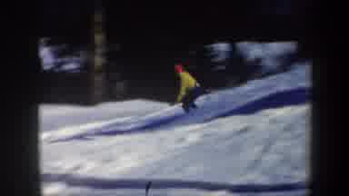 Vermont USA (1962): One Person Is Doing Scatting In The Iceland To Go Fast