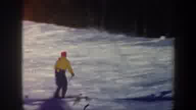 Vermont USA (1962): Individual Skiing Freely In The White Snow