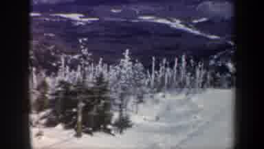Vermont USA (1962): Men Love The Snow And Skiing Snowy Day In The Mountains