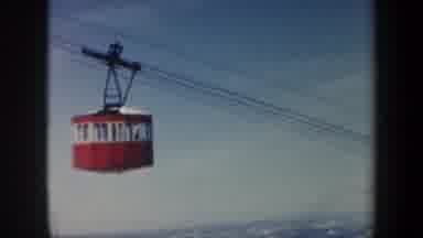 Vermont USA (1962): A Man Was Going Through The Rope Car To See The Full View Of