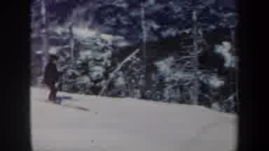 Vermont USA (1962): A Man Is Skating In The Snow Floor And Enjoying The Vacation