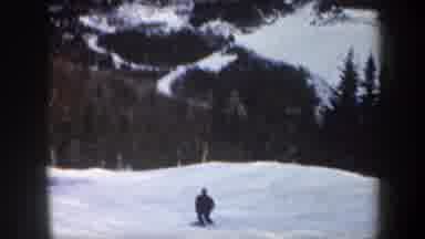 Vermont USA (1962): Person Skiing Down Slope Around A Bend With Great Skill