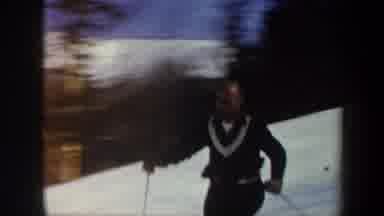 Vermont USA (1962): A Close Up Of A Man Skiing Down A Mountain