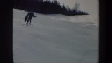 Vermont USA (1962): People Skiing Down A Snowy Slope