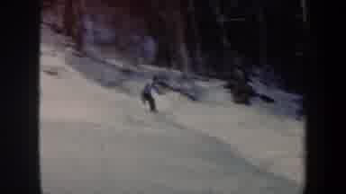 Vermont USA (1962): A Man Is Skating In The Snow And Enjoying The Winter Season