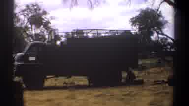 Kenya (1969): Black Men Doing General Working In A Forest With A Black Truck