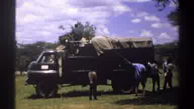 Lagos Nigeria (1969): Messy Moving Truck On Top Of It And The People Around