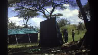 Lagos Nigeria (1969): Entering Tent In The Wilderness With A Few Men While One Man