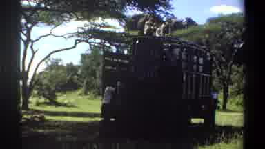 Lagos Nigeria (1969): Workers Try To Get Crate Off The Back Of A Truck