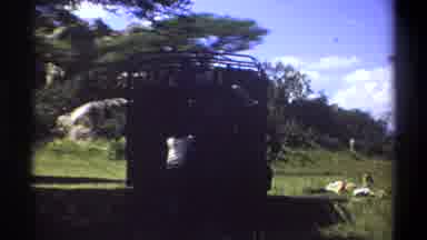 Lagos Nigeria (1969): A Man Was Pulling The Truck Which Was Stuck In The Grassland