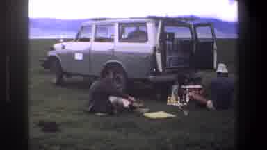 Pretoria South Africa (1969): A Man Sitting Outside His Rv Out In The Land