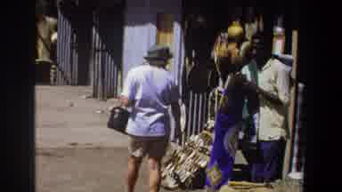 Pretoria South Africa (1969): Tourist Woman Contemplates Buying Souvenirs After