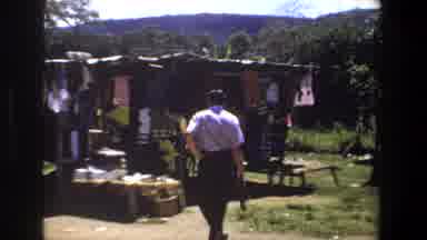 Pretoria South Africa (1969): A Man Approaching A Small Textile Shop And Can See