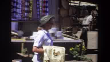 Pretoria South Africa (1969): Woman In Hat Shopping Rural Old Ancient Market