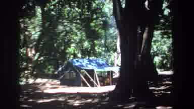 Pretoria South Africa (1969): A Blue Camping Tent Located Under A High Tree In The