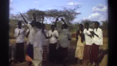 Khartoum Sudan (1969): People Happily Dancing Around In The Wild Safari Of Africa