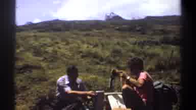 Khartoum Sudan (1969): Two Hikers Taking A Break To Enjoy Drinks Surrounded By