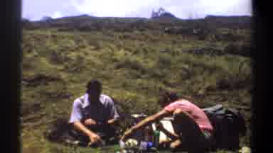 Khartoum Sudan (1969): Blue Green Pink Pour Mountain Sit Tall Old Vintage Vacation