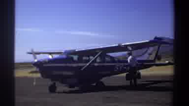 Khartoum Sudan (1969): Airplane Parked For Pilot And Traveler To Duck Under Wing