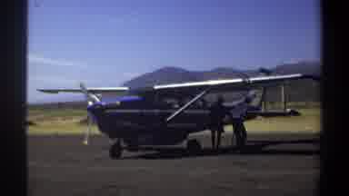Khartoum Sudan (1969): Man Walks To Back Of The Plane To Inspect Rudder And