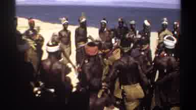 Khartoum Sudan (1969): African's Dancing Ritual Outside Group Potentially Family