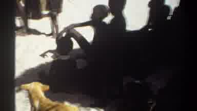 Khartoum Sudan (1969): Boys Sitting On Sand Talking While A Dog Sits