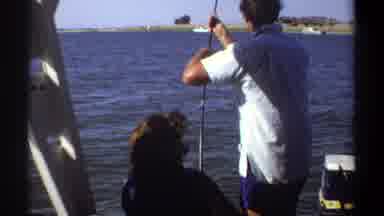 Khartoum Sudan (1969): Two Persons Are Fetching The Fished In The Sea To Drive The