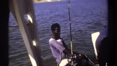 Khartoum Sudan (1969): Two Fishermen On A Boat Preparing Their Fishing Equipment