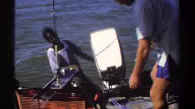 Khartoum Sudan (1969): Men On A Boat Who Have Arrived On Shore In A Desert