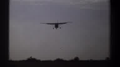 Khartoum Sudan (1969): Small Airplane Quickly Descending From The Sky Onto A
