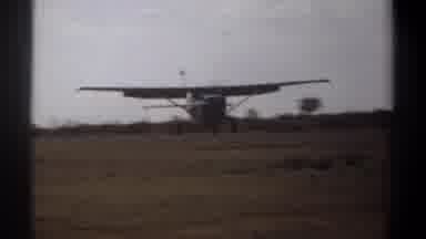 Khartoum Sudan (1969): Cessna Crop Duster Propeller Airplane Blue And White