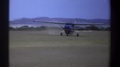 Khartoum Sudan (1969): A Single-Engine Airplane With A Propeller Taxiing In The
