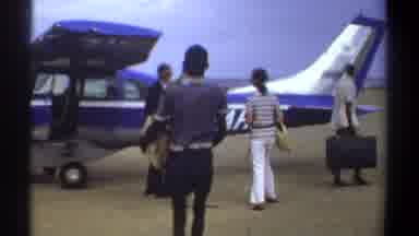 Khartoum Sudan (1969): People Talking In Front Of Small Plane Cuts To Image Of