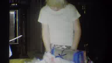 Troy New York USA (1973): Kid Opening Presents