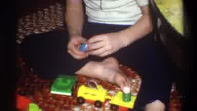 Troy New York USA (1973): Child Building Learning Toys Stacking And Attaching