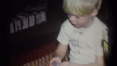 Troy New York USA (1973): Child With Blond Hair Gets Disappointed After He's Told