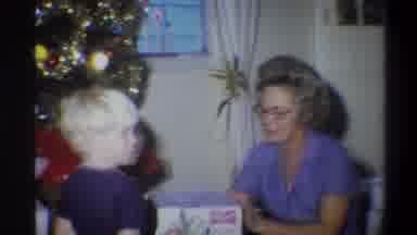 Troy New York USA (1973): Christmas Time Grandmother And Grandson Enjoy Time