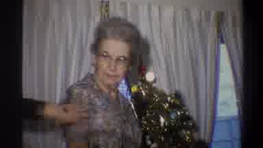 Troy New York USA (1973): Asking Grandma To Pose For The Camera During The
