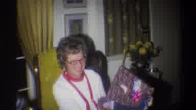 Troy New York USA (1973): Having A Wonderful Time Opening Up A Birthday Gift With