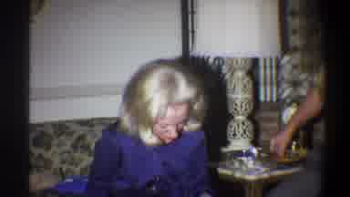 Troy New York USA (1973): A Father Serving A Food Into The Daughter