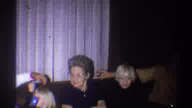 Troy New York USA (1973): Grandparents Sitting On The Couch During A Visit From
