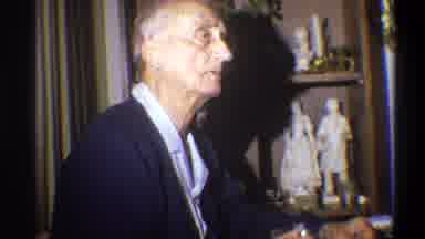 Troy New York USA (1973): Old Man Talking To A Blonde Girl Who Wears Glasses