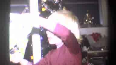 Troy New York USA (1973): Family Archive Video Of A Boy Receiving A Christmas Gift