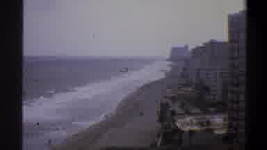 Troy New York USA (1973): Early Hours Of The Morning At The Beach With Dark Skies
