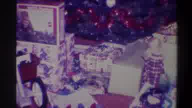 Troy New York USA (1973): Stack Of Christmas Presents Being Displayed Under A